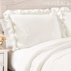 Lush Decor Reyna Ruffle Comforter Set - 2 Piece Cozy Ruffled Bedding Set - Timeless Elegance And Comfort For Dorm Room - Twin Xl