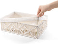 Modern Homes Handwoven Macrame Storage Basket for Bedroom (Pack of 1,Large)