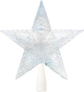 Brite Star Battery Operated 10 lt Pentagram Star LED Tree Topper, Pure White