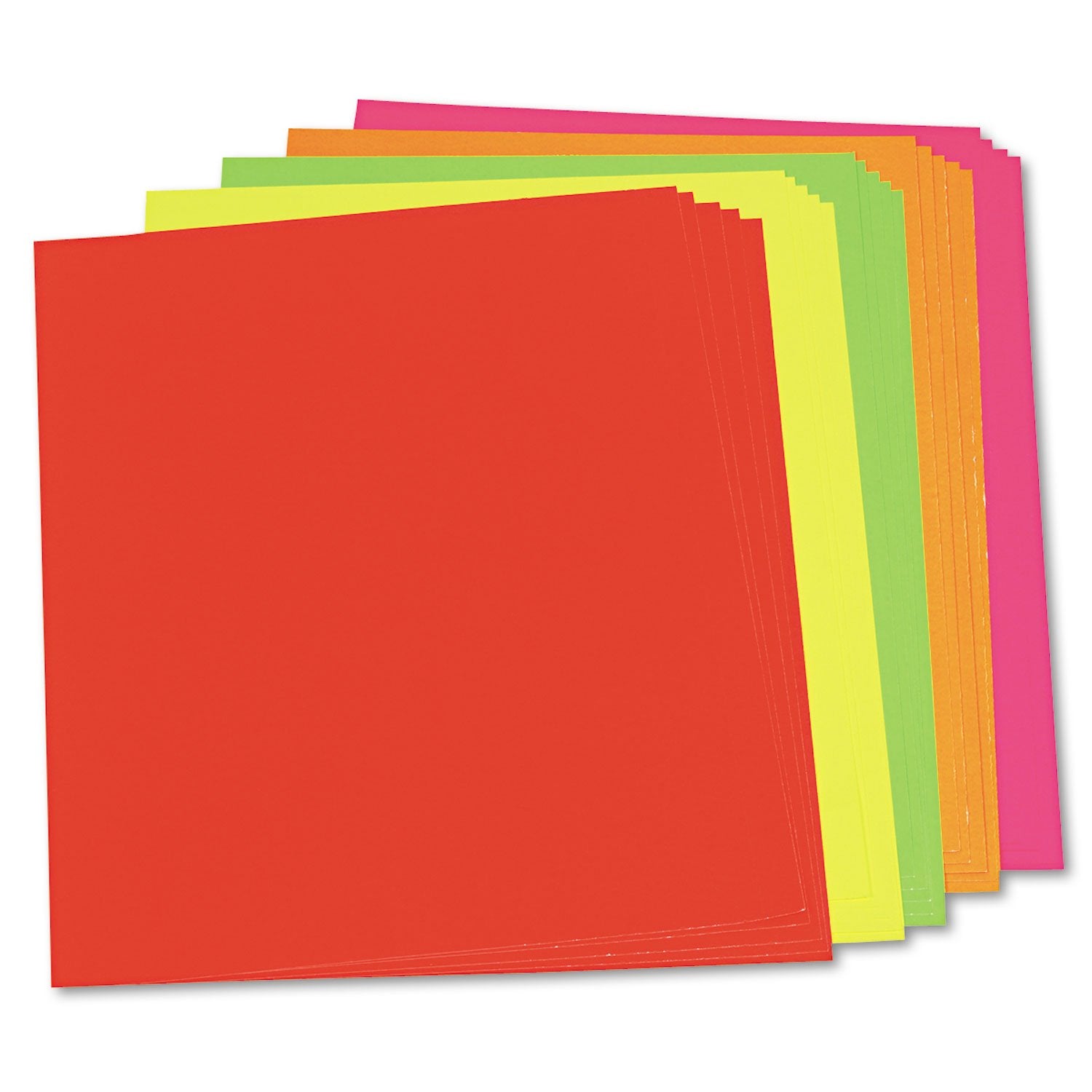 Ucreate Neon Coated Poster Board, 5 Assorted Colors, 22' X 28', 25 Sheets