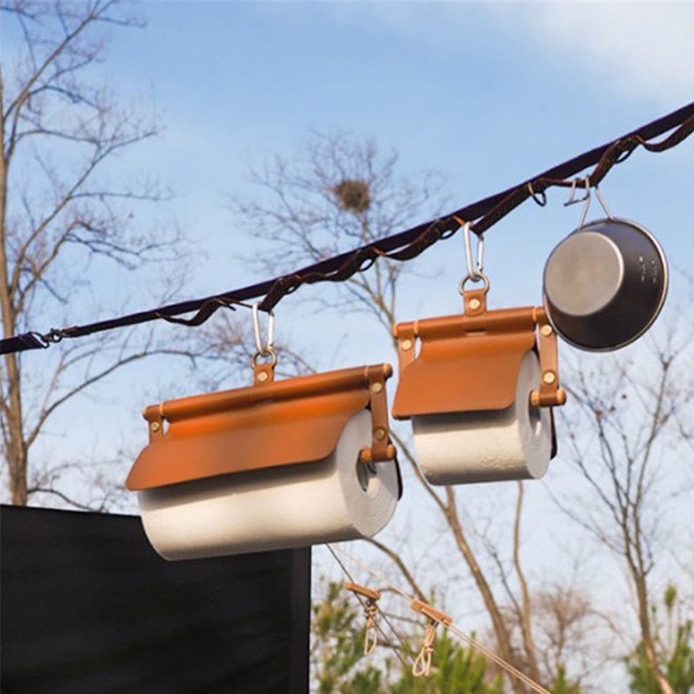 Kelendle Hanging Tissue Holder Camping Toilet Paper Holder Waterproof Tissue Box Paper Towel Dispenser Roll Hanging Cover Tissue