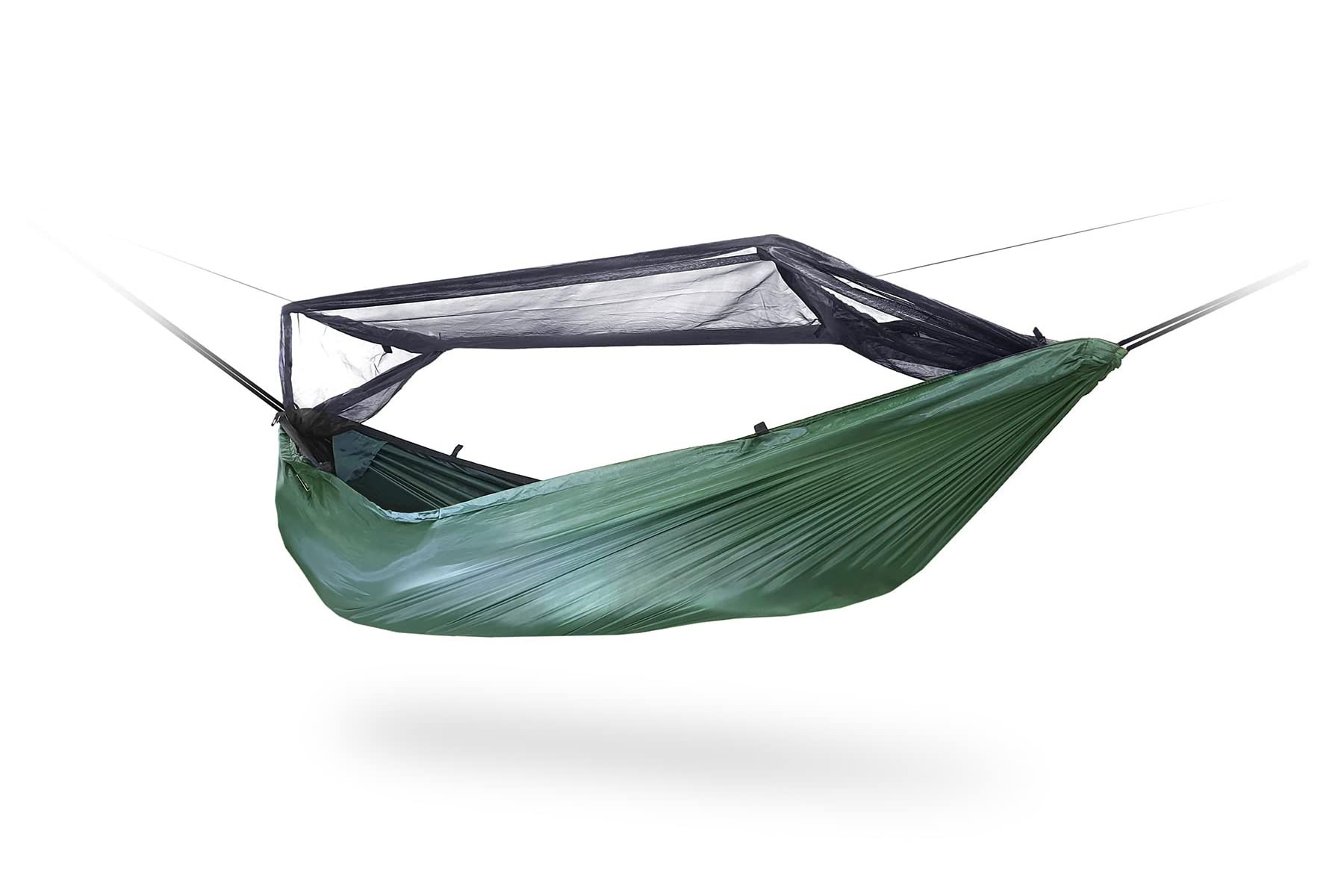 DD Hammocks Frontline Hammock - Olive Green - Portable Lightweight Camping Jungle Hammock with Mosquito Net for Outdoor Backpack