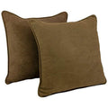 Blazing Needles Corded Microsuede Floor Pillows (Set of 2), 25", Chocolate