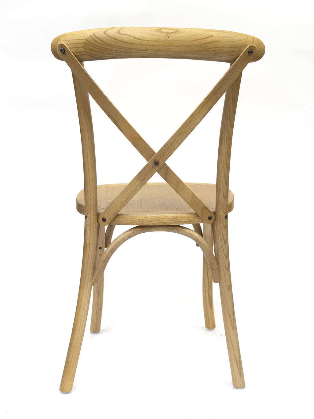 Commercial Seating Products Rustic Tinted Raw Crossback Dining Chairs, 2-Pack