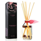 LOVSPA Velvet Rose Reed Diffuser Set - Floral Scent Diffuser for Home with Long Lasting Fragrance - Non-Toxic Oil Reed Diffuser 