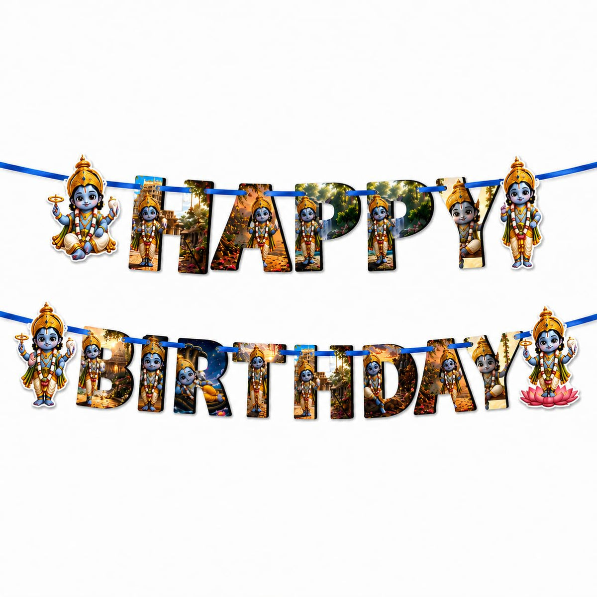 Vishnu Happy Birthday Banner Decoration  Birthday Decorations.