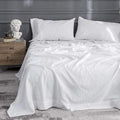 Simple&Opulence Belgian Linen Sheet Set Solid Color - Sheet Set 4Pc - Cal King Natural Flax Cotton Blend Soft Bedding Breathable