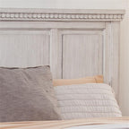 American Woodcrafters Salter Path Wood Queen Panel Headboard In Oyster White