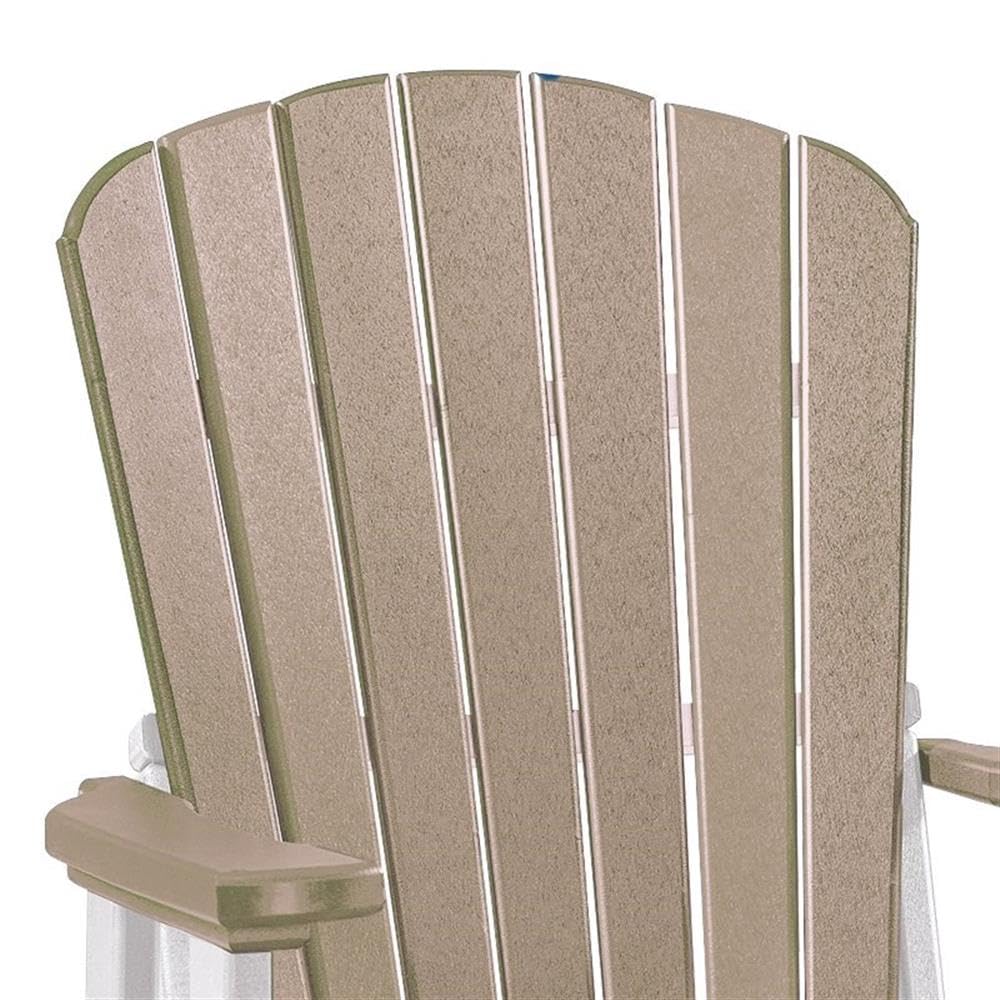 American Furniture Classics 511WWWT Fan Back Chair, Weatherwood and White
