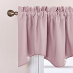 Nicetown Room Darkening Valance For Girls - Lovely Cute 52 Inches By 18 Inches Scalloped Valance Window Curtains For Baby Nurser