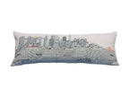 HomeRoots Cream 35' White San Francisco Daylight Skyline Lumbar Decorative Pillow