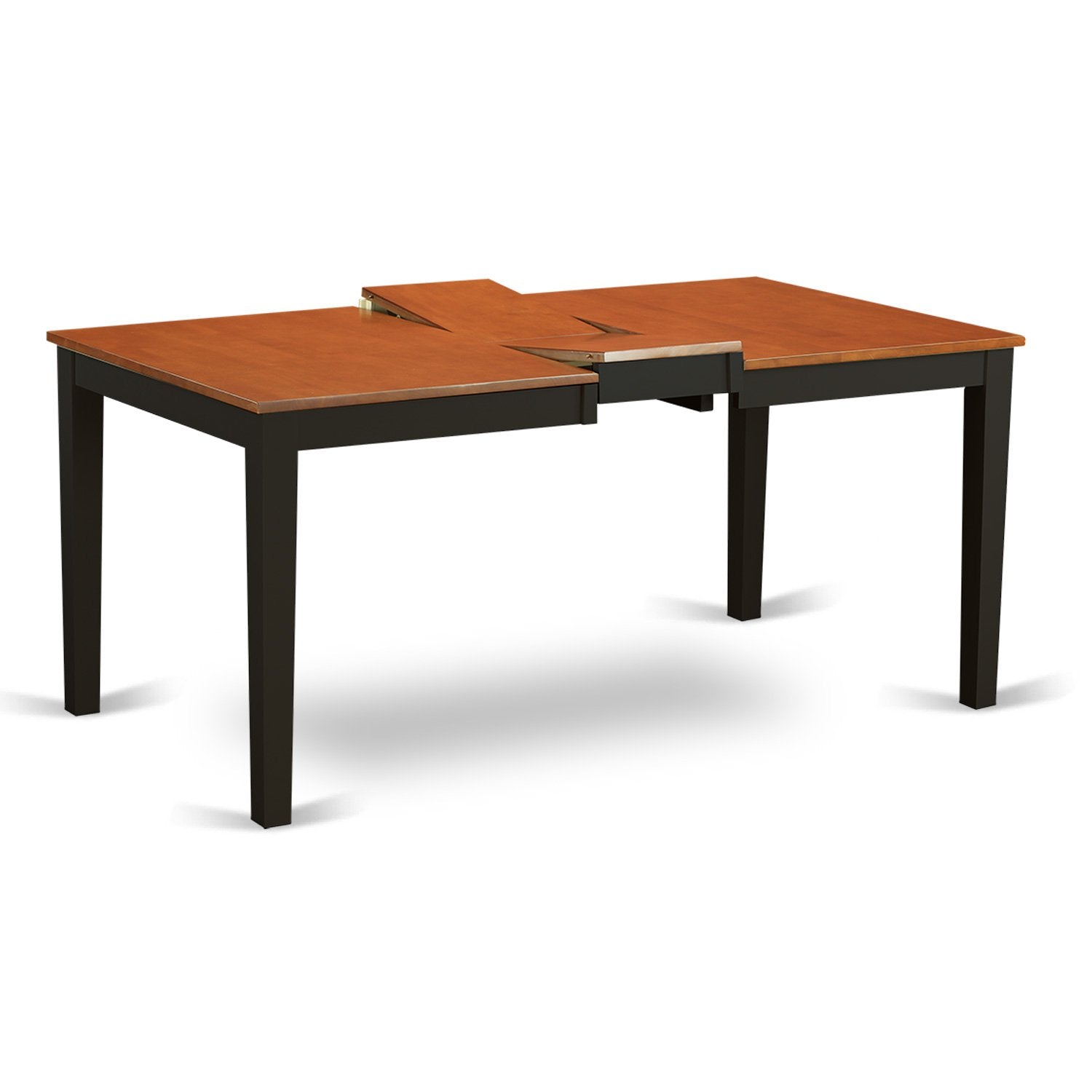 East West Furniture NIKE5-BCH-W 5 Piece Dining Set for 4 Includes a Rectangle Kitchen Table with Butterfly Leaf and 4 Dinette Chairs, 36x66 Inch, Black & Cherry