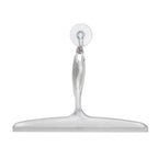 Idesign Plastic Bath Squeegee For Glass With Suction Hook Holder - 12'', Clear