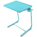 Adjustable TV Tray Table - TV Dinner Tray on Bed & Sofa, Comfortable Folding Table with 6 Height & 3 Tilt Angle Adjustments (Azu