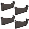 Azar Displays 250055-Smk Plastic Wall Mount File Holder With Suction Cups Smoke Colored, 4-Pack