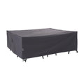 Wj-X3 Large Rectangular Outdoor Sectional Furniture Set Cover Waterproof, Dining Table Cover Wind Resistant, 160W X 90D X 36H In, Grey