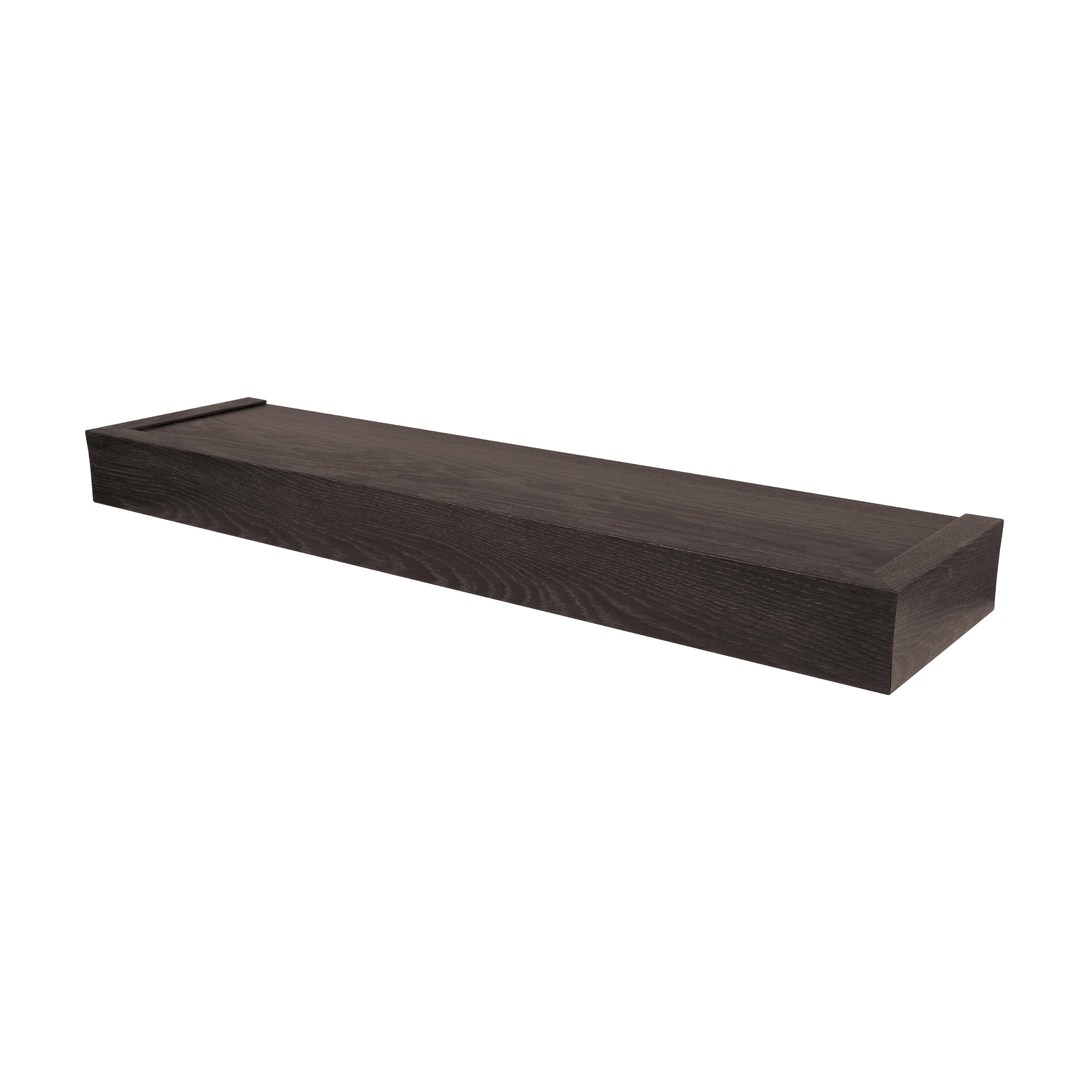 HIGH & MIGHTY 515609 Modern 24 Floating Shelf Holds up to 20lbs, Easy Tool-Free Dry Wall Installation, Flat, Retail Packaging, E