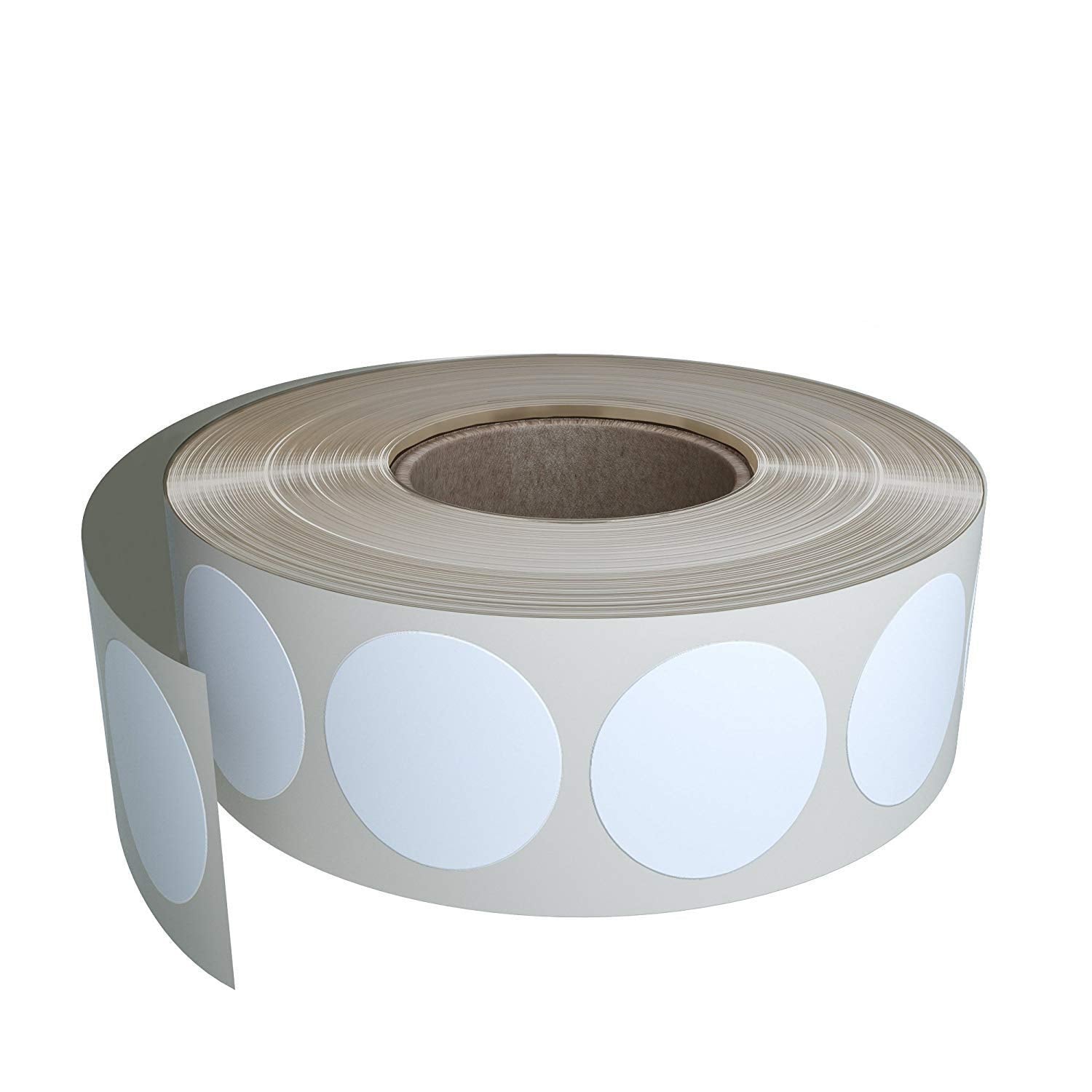 White Dot Stickers Roll - Round Label Write On Surface 19Mm (3/4' Inch) - 1050 Pack By Royal Green