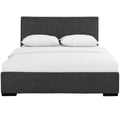 Hindes Upholstered Platform Bed, Grey, Full/ Grey