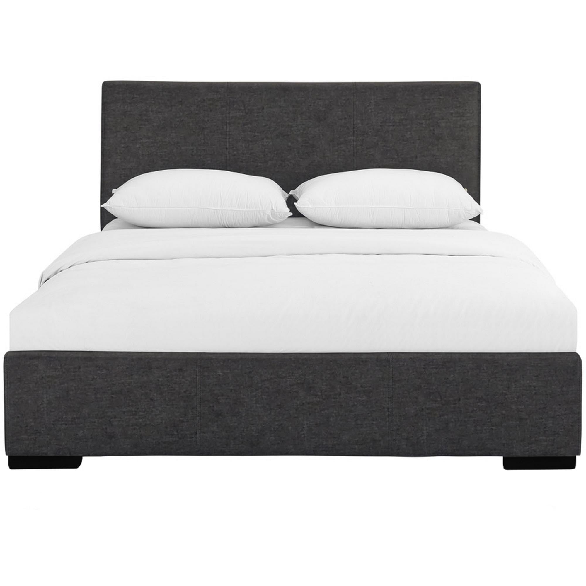 Hindes Upholstered Platform Bed, Grey, Full/ Grey