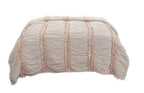 Rizzy Home | BQ4174 | Polyester Quilt | 106"x92" Pink/Neutral/ Solid With Texture