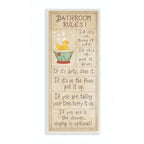 The Stupell Home D  cor Collection Bathroom Rules Rubber Ducky Tall Bathroom Wall Plaque, 7 x 0.5 x 17, Proudly Made in USA