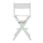 Casual Home Director'S Chair ,White Frame/White Canvas,30" - Bar Height