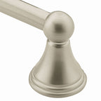 Moen Preston Collection Brushed Nickel 18-Inch Single Bathroom Towel Bar, Dn8418Bn