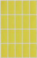 Royal Green Color Code Labels Rectangular 1.57 Inch X 0.75 Inch Yellow Stickers Rectangular Labels (40Mm X 19Mm) - 1000 Pack