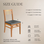 Searchi Waterproof Dining Chair Seat Covers Set Of 6, Washable Stretch Seat Covers For Dining Chairs, Rear-Covered Dining Room S