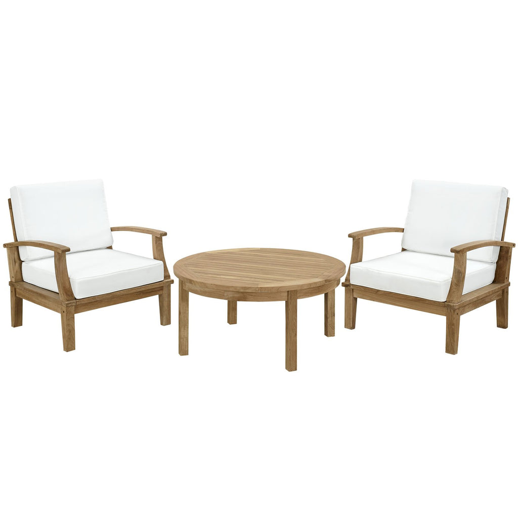 Modway Cosette 3 Piece Outdoor Patio Teak Set WL-00536-MW