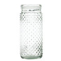 Hobnail Glass Jar Clear - 4Dia x 8H