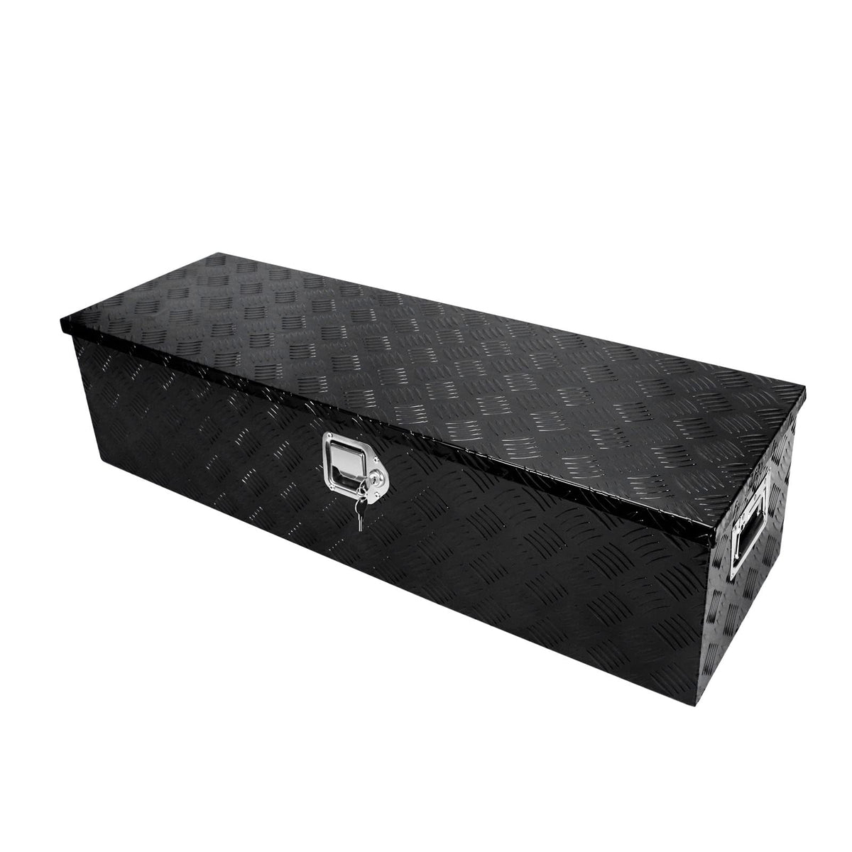 Confote 39 Inch Heavy Duty Aluminum Stripes Plated Tool Box Pick Up Truck Bed Rv Trailer Toolbox Waterproof Square Storage Organ