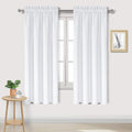 Dwcn White Curtains For Living Room Thermal Insulated, 50% Light Blocking Curtains For Bedroom, Dining Room Window, W 42X L 63 I