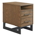 Intercon Eden 16" Wide Chairside Table with 2 Storage Drawers, Rustic Dune Furniture