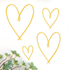 4 Pieces Metal Heart Wall Art Decor Heart Wall Decor Love Heart Wall Decoration Metal Heart Wall Sign Metal Wall Ornaments for B