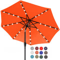 Abccanopy Durable Solar Led Patio Umbrellas With 32Led Lights 11Ft (Orange)