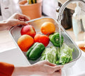 Fenqolit Vegetable Washing Basket For Kitchen  Multipurpose Sink Organiser With Drain For Fruits  SpaceSaving Dish Drying Rac