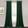 Stangh Dark Green Velvet Curtains 84 Inches - Room Darkening Curtain Panels For Living Room/Dining Backdrop/French Door Thermal