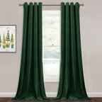 Stangh Dark Green Velvet Curtains 84 Inches - Room Darkening Curtain Panels For Living Room/Dining Backdrop/French Door Thermal