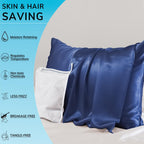 Promeed 23 Momme Silk Pillowcase 2 Pack With Zipper, 3Rd Gen Grade 6A+ 100% Mulberry Silk Pillow Case Set Of 2, Cooling Pillow C
