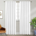 Bgment Rod Pocket And Back Tab White Curtains For Bedroom - Thermal Insulated Room Darkening Curtains For Living Room, 2 Window Curtain Panels (52 X 84 Inch, Pure White)