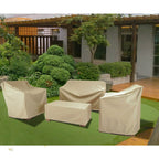 BANER GARDEN Patio Furniture Covers Set Beige 4 Piece Outdoor Conversation Set Waterproof