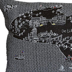HomeRoots Grey 24' Black Michigan Upper Peninsula Nighttime Skyline Lumbar Decorative Pillow