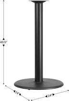 24 Round Restaurant Table Base with 4 Dia. Bar Height Column