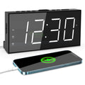 Digital Alarm Clock, 7.5 LED Big Number Clock for Bedroom with 2 Alarms,USB Charging Port,Battery Backup,Dimmer,Adjustable Volum