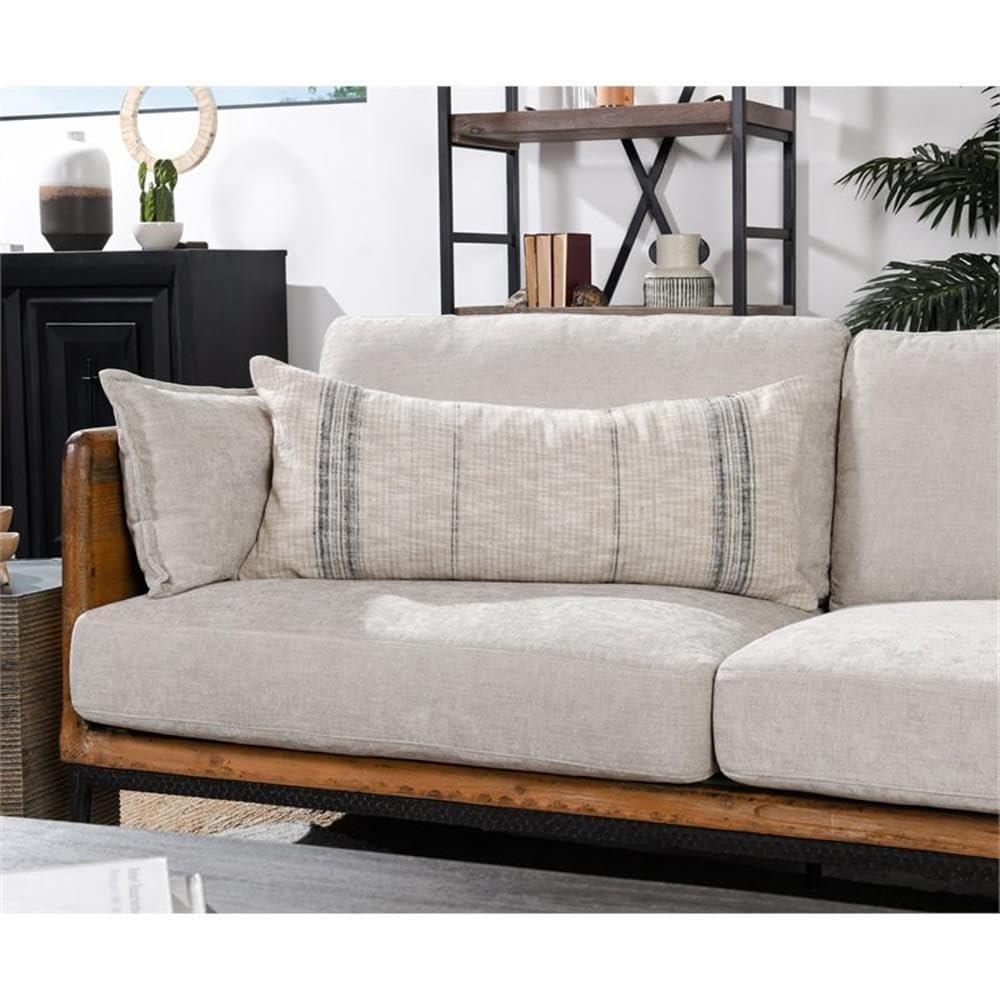 Kosas Home Tia 16X36 Cotton And Linen Blend Throw Pillow In Natural/Black
