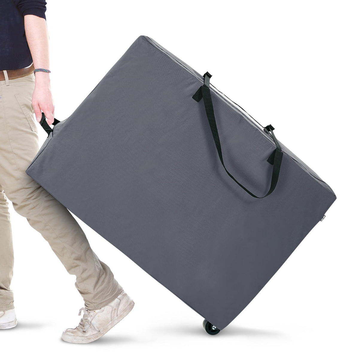 Cuddly Nest 900D Folding Mattress Bag with Wheels Fits 6 Queen Mattress
