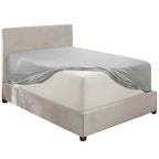 Nestl Light Grey California King Fitted Sheet, Extra Deep Pocket Cal King Fitted Sheet Only, 1800 Microfiber Fitted Bed Sheet, Ultra Soft Fitted Sheet California King Fits Up To 24 Inch Mattress