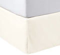 Amazon Basics - Lightweight Pleated Bed Skirt, Queen, Off White, Solid